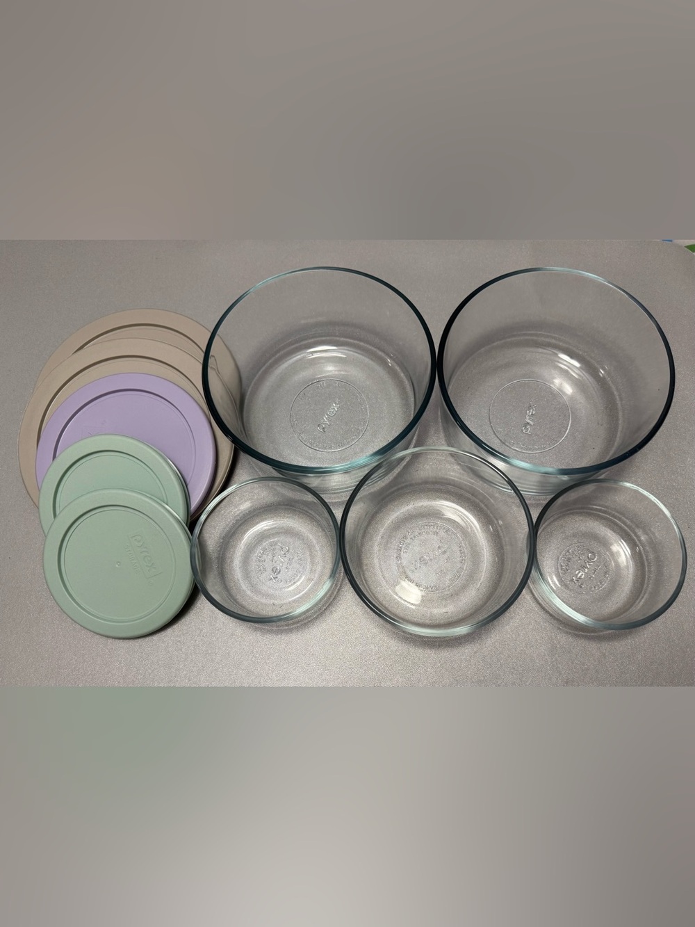 Glass Food Storage Bowl Set with Pastel Lids - 10-Piece